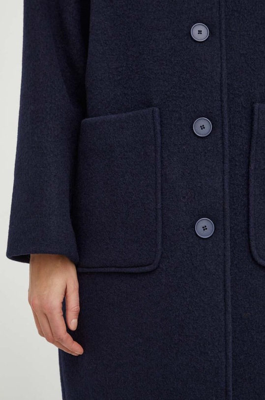 Vlněný kabát American Vintage BAZ17BFH23 námořnická modř