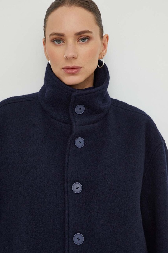 American Vintage palton de lana MBAZ17BFH23 bleumarin