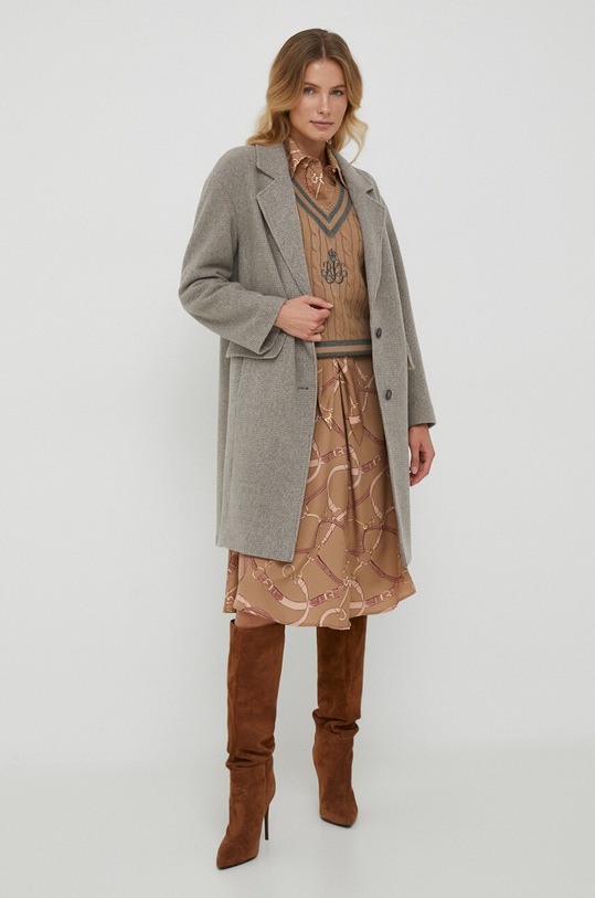 Joop! płaszcz wełniany 30039359 szary AW23