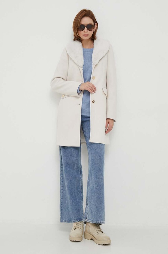 Artigli cappotto non isolato beige AK37498.PANNA