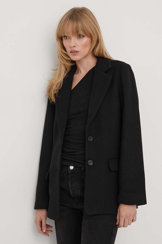 Abercrombie & Fitch geaca din amestec de lana cu captuseala negru KI144.3303.900