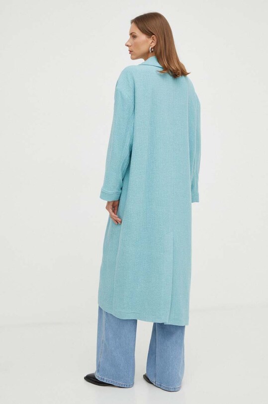 Oblečení Kabát American Vintage FYK17AE23 tyrkysová