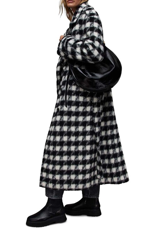 Пальто з домішкою вовни AllSaints Haithe WO015Z чорний