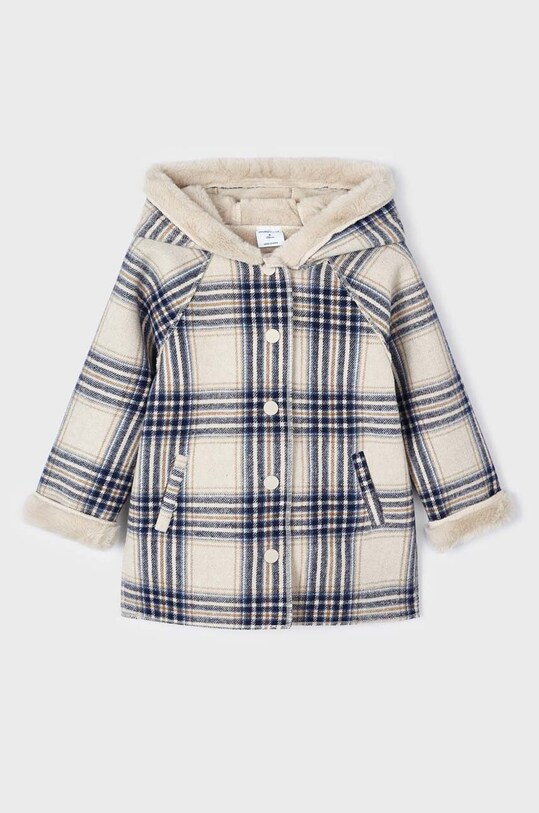 Mayoral płaszcz dziecięcy z domieszką wełny 4408.6H.Mini.9BYX niebieski AW23