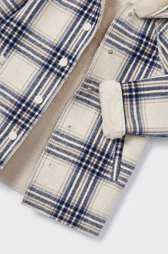 Dětský kabát s příměsí vlny Mayoral modrá 4408.6H.Mini.9BYX