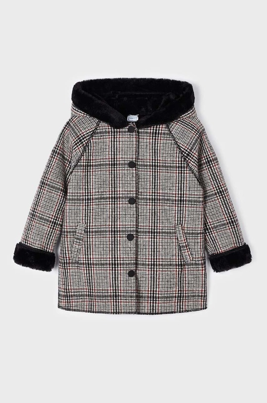 Dětský kabát s příměsí vlny Mayoral přechodné černá 4408.6H.Mini.9BYX