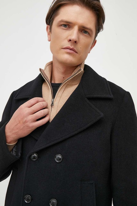 Liu Jo gyapjúkabát fekete M223P105BRUSHPEACOAT
