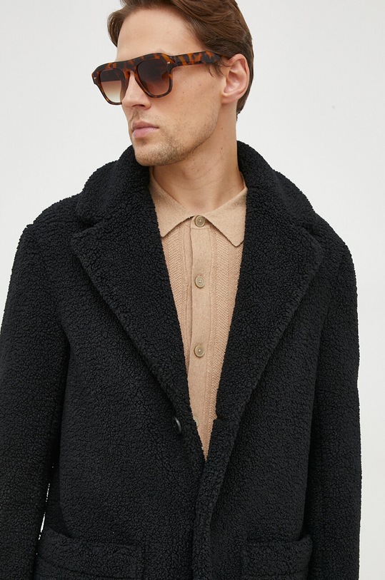 United Colors of Benetton płaszcz czarny 27CTUN03A.100