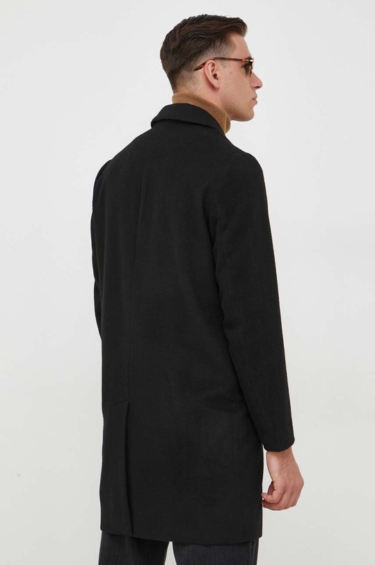 Odzież United Colors of Benetton płaszcz wełniany 2YDTUN012.700. czarny