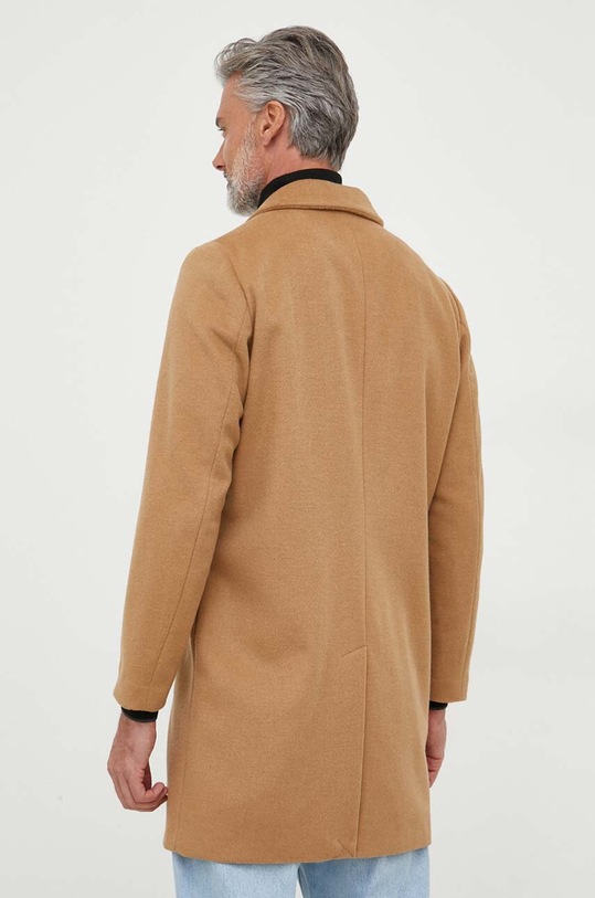 Odzież United Colors of Benetton płaszcz wełniany 2YDTUN012.94A beżowy