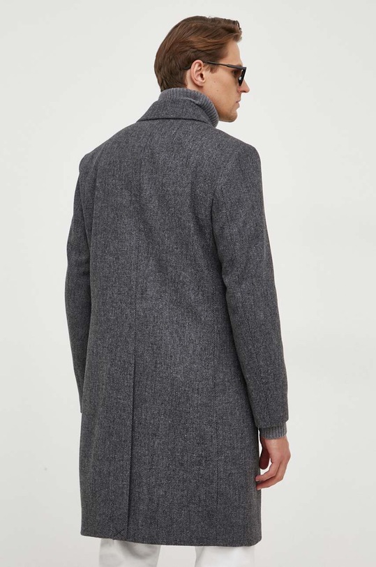 Odzież Sisley płaszcz z domieszką wełny 262YSN02O.901 szary