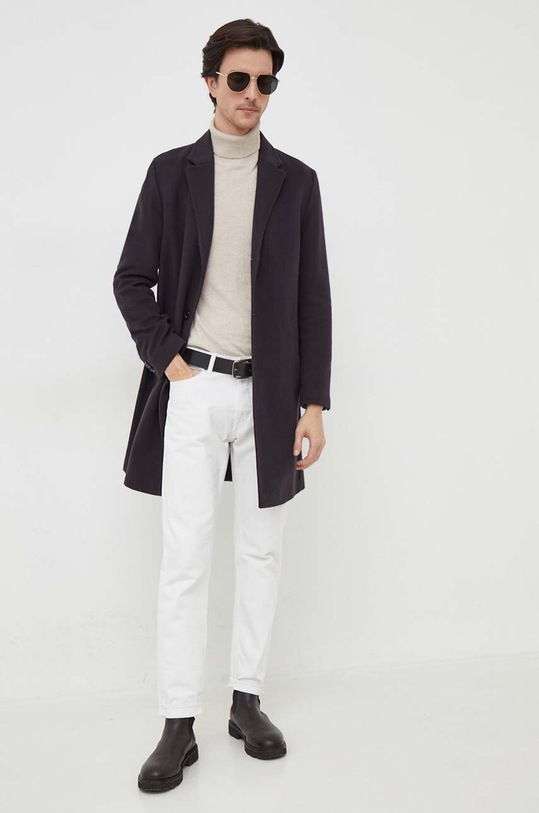 BOSS płaszcz wełniany 50485199 szary AW23
