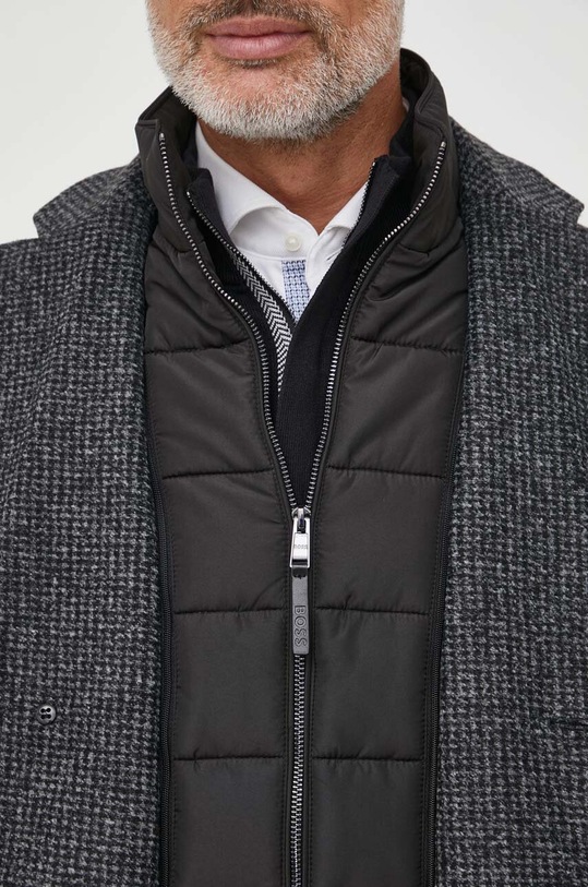 BOSS płaszcz z domieszką wełny 50502319 czarny