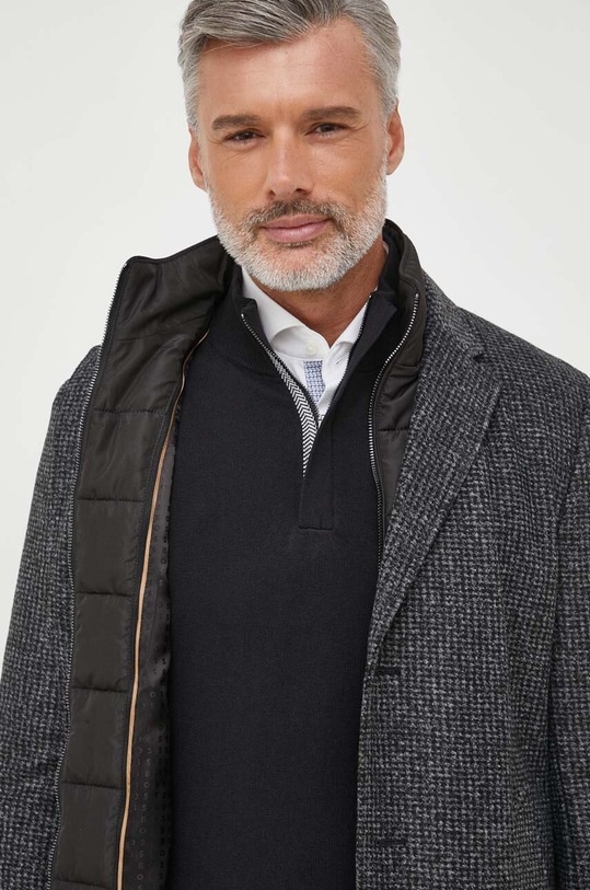 BOSS płaszcz z domieszką wełny 50502319