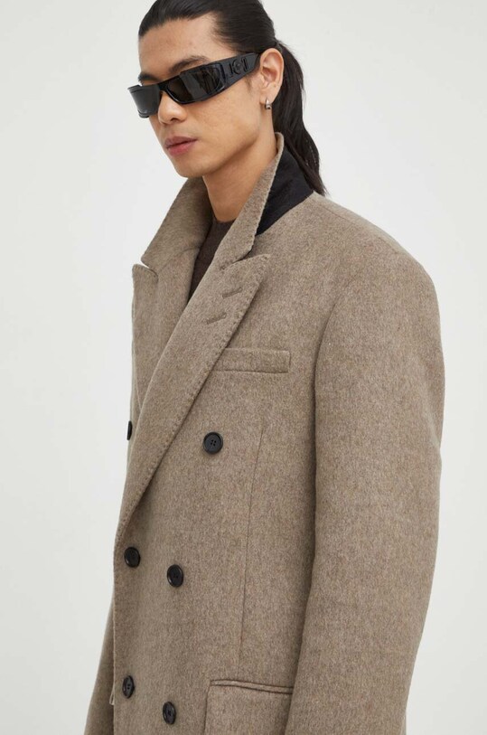 Vlněný kabát Tiger Of Sweden béžová T71897001