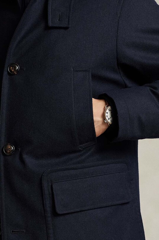 Polo Ralph Lauren płaszcz wełniany 710930952 granatowy