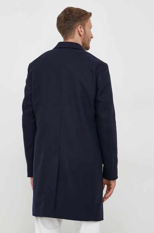 Odzież Calvin Klein płaszcz wełniany K10K110462 granatowy