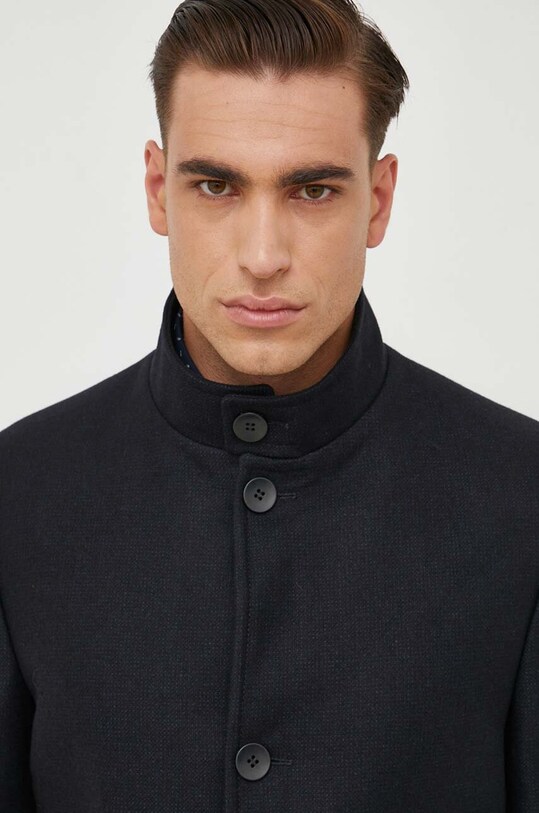 Вовняне пальто Calvin Klein K10K112048 темно-синій