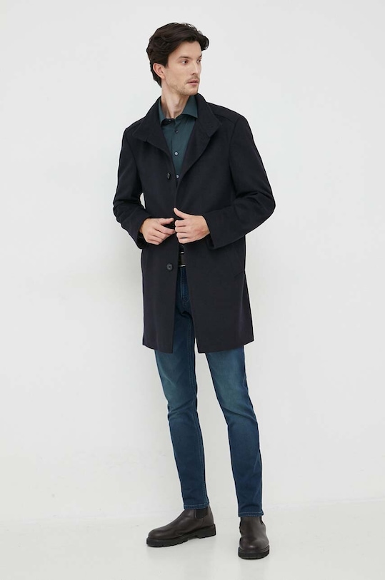 Vlněný kabát Joop! 30037689 námořnická modř AW23