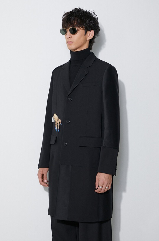 Undercover cappotto con aggiunta di lana Coat nero UC2C4314