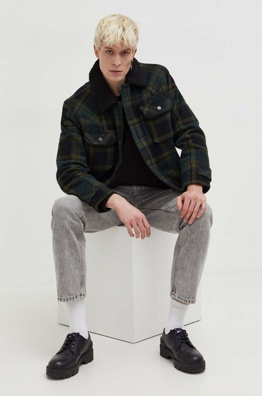 Superdry kurtka wełniana M5011680A.9NE zielony AW23