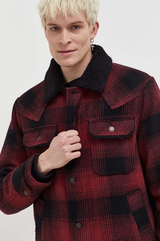 Superdry kurtka wełniana czerwony M5011680A.9NI