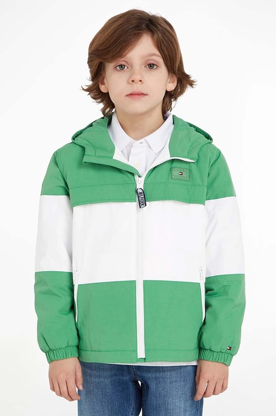 Dječja jakna Tommy Hilfiger Planet friendly zelena KB0KB08347.128.176.9BYX