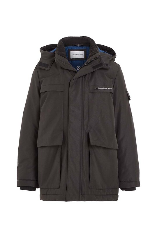 Detská bunda Calvin Klein Jeans IB0IB01274.9BYX čierna AW23