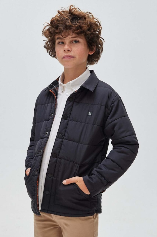 Mayoral kurtka dwustronna dziecięca bez kaptura pomarańczowy 7184.7C.Junior.9BYX