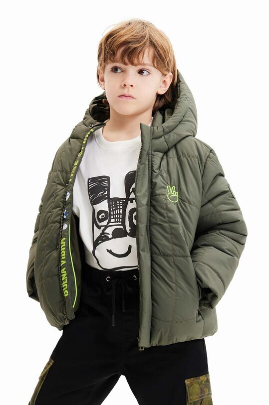 Desigual geaca copii cu captuseala verde 23WBEW03