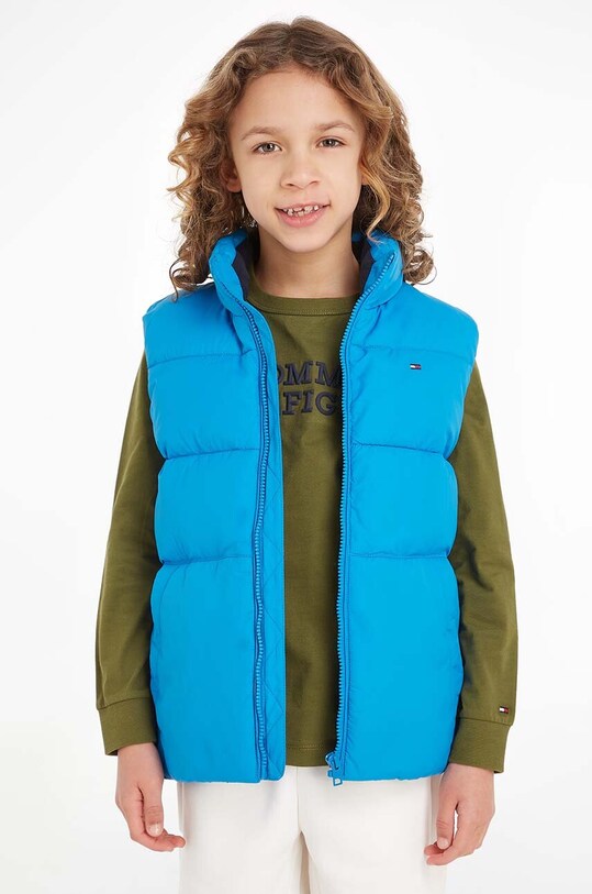 Tommy Hilfiger vesta copii cu captuseala albastru KB0KB08557.128.176.9BYX