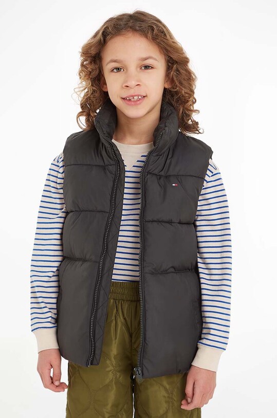 Dječji prsluk Tommy Hilfiger Planet friendly crna KB0KB08557.128.176.9BYX