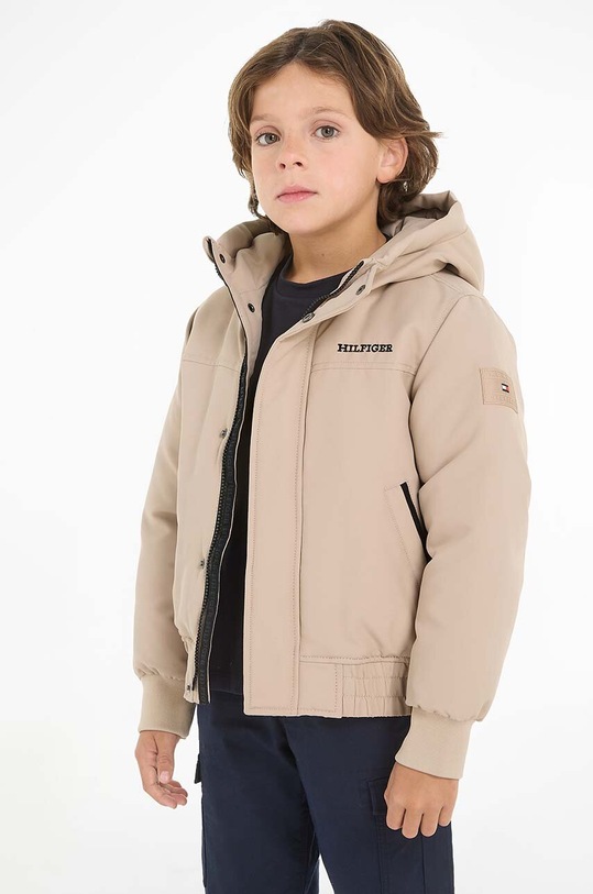Tommy Hilfiger kurtka dziecięca bez kaptura beżowy KB0KB08562.128.176.9BYX