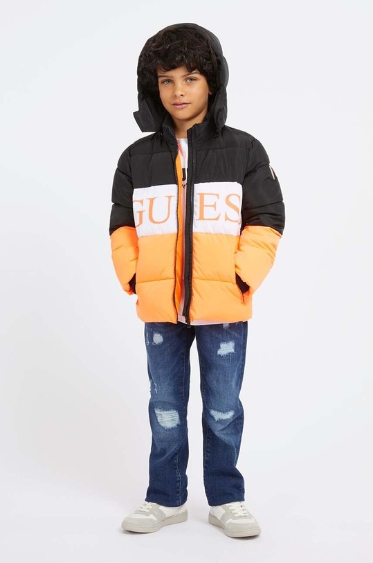Guess kurtka dziecięca pozostałe pomarańczowy L3BL02.WB240.9BYX