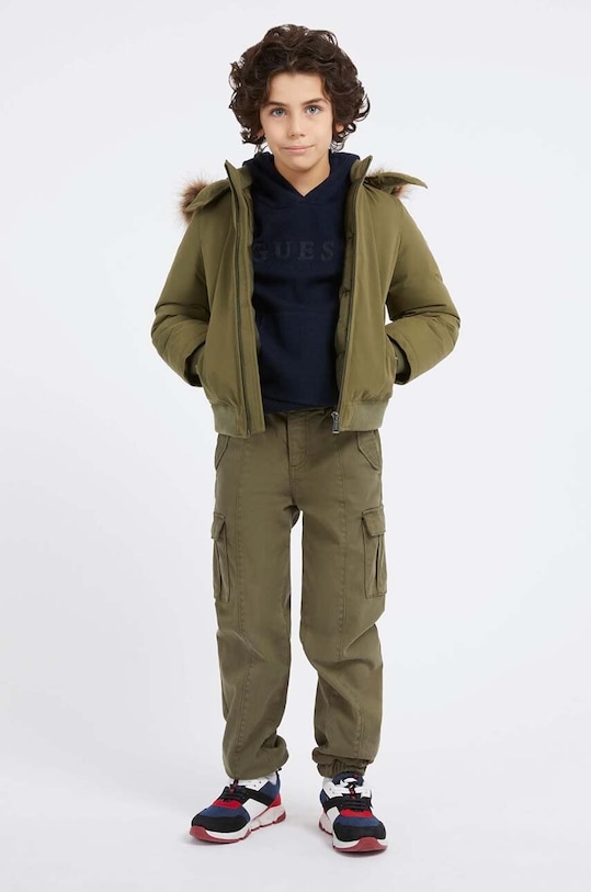Guess geaca copii cu captuseala verde L3BL05.WFVK0.9BYX