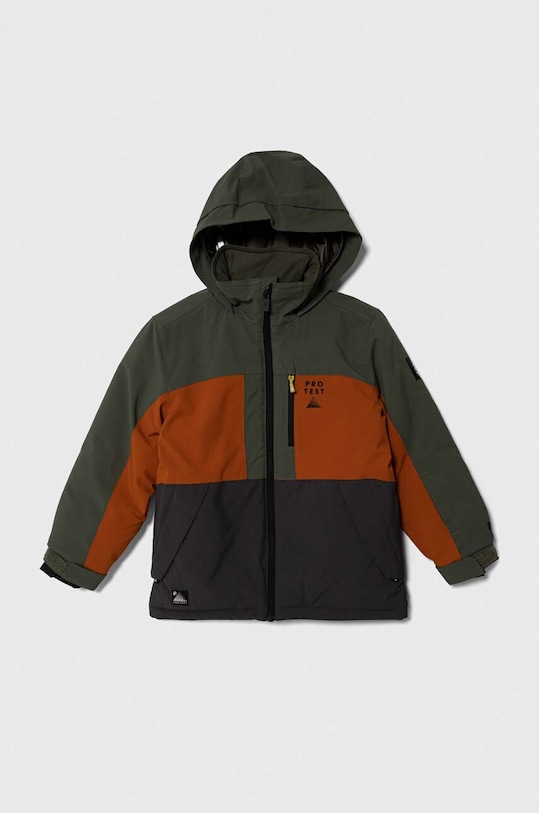 Детская лыжная куртка Protest PRTBUZZERD JR с утеплением зелёный 6811032