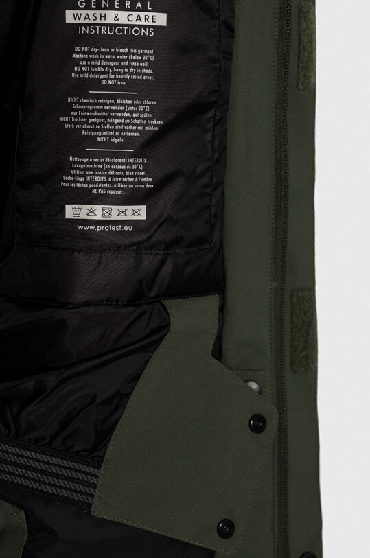 Protest kurtka narciarska dziecięca PRTPECKER JR zielony 6811232