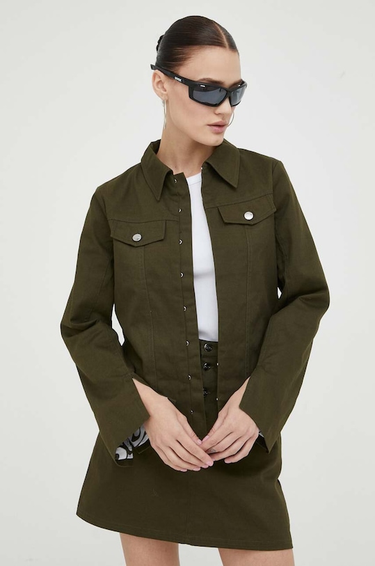 Résumé geacă din denim verde 18101003