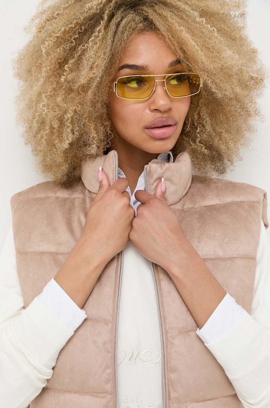 Безрукавка Guess с подкладкой коричневый W3YN38.WFIY0