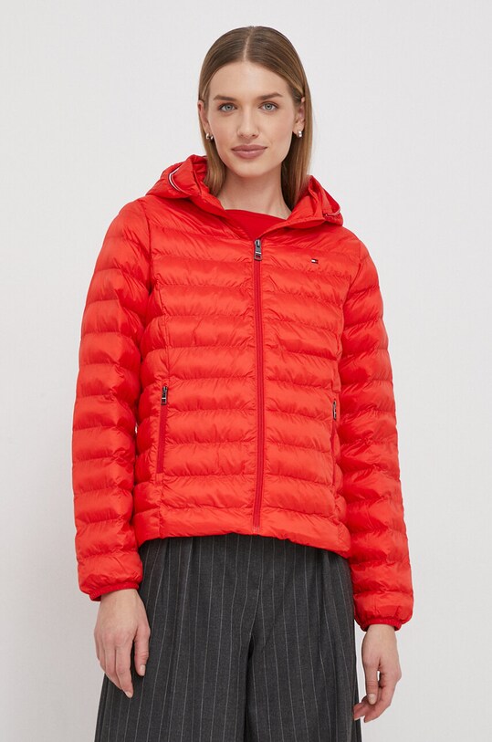 Bunda Tommy Hilfiger přechodné červená WW0WW38927