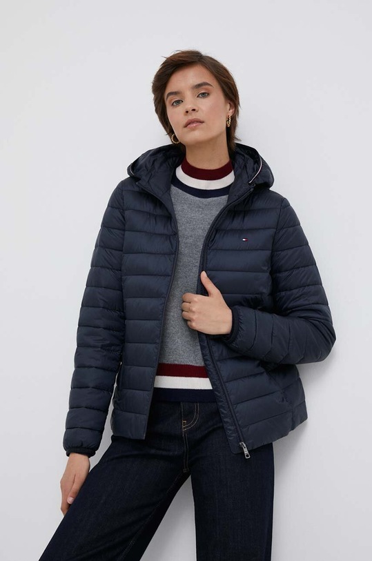 Tommy Hilfiger rövid kabát enyhén szigetelt sötétkék WW0WW38927