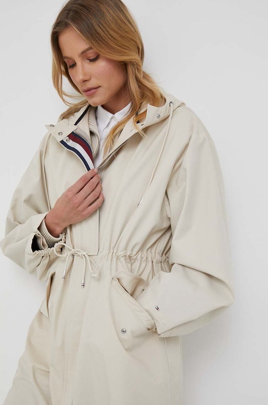 Хлопковая куртка Tommy Hilfiger бежевый WW0WW38938