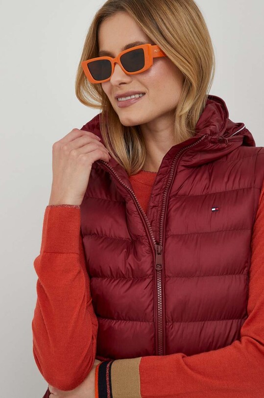 Αμάνικο μπουφάν Tommy Hilfiger μπορντό WW0WW39582