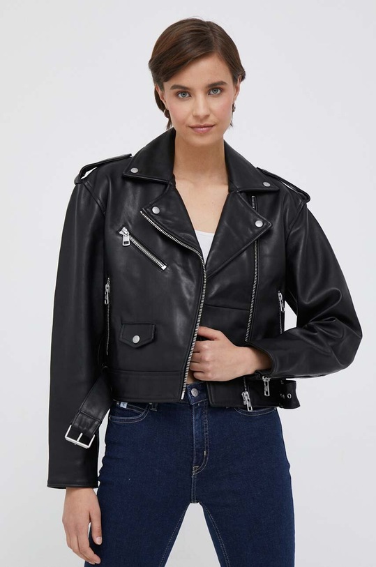 Kožená bunda Calvin Klein Jeans J20J221387