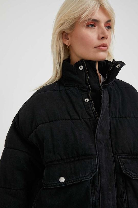 Rifľová bunda Calvin Klein Jeans čierna J20J221685