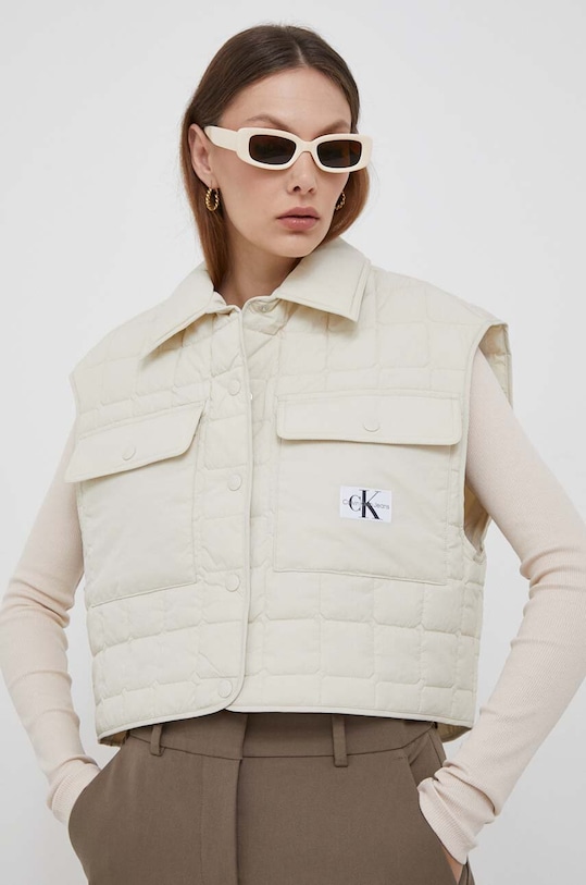 Αμάνικο μπουφάν Calvin Klein Jeans άλλο μπεζ J20J222112