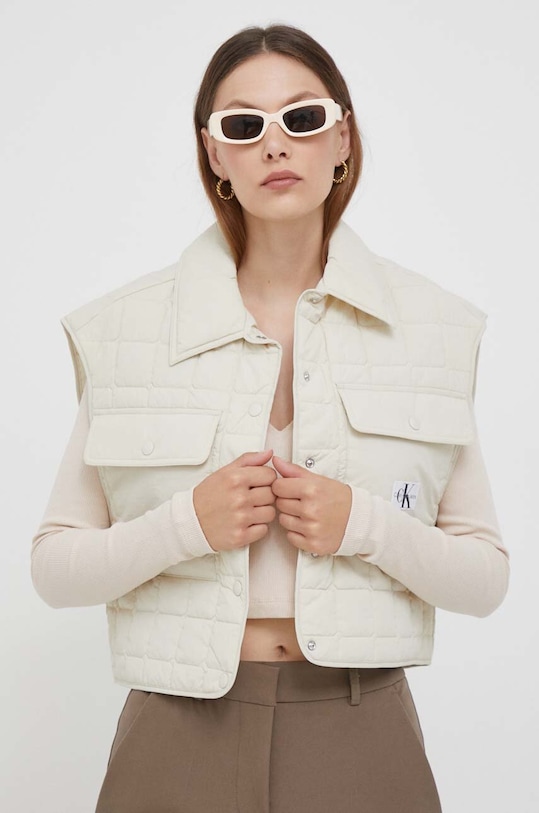 Αμάνικο μπουφάν Calvin Klein Jeans μπεζ J20J222112