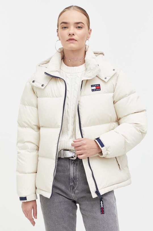 Páperová bunda Tommy Jeans zateplené béžová DW0DW14661
