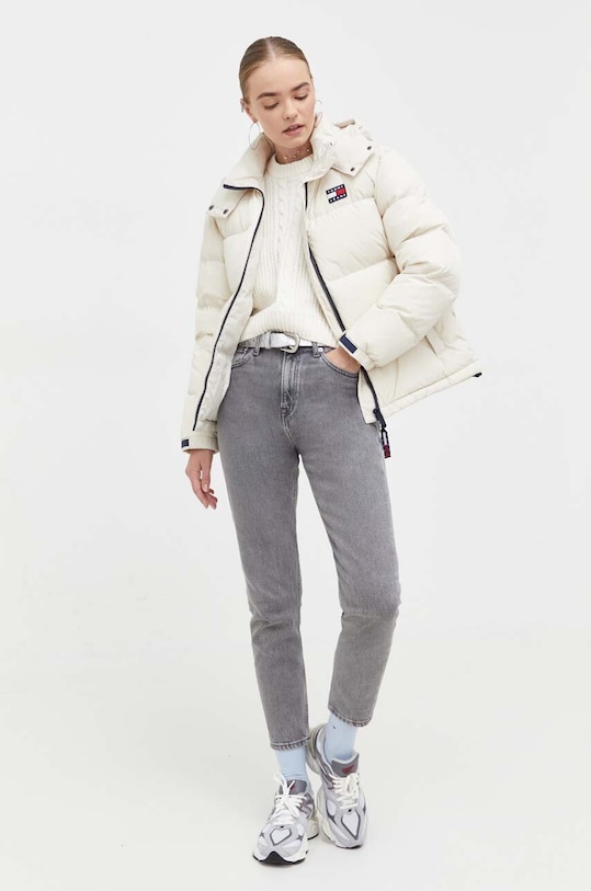Páperová bunda Tommy Jeans DW0DW14661 béžová AW23