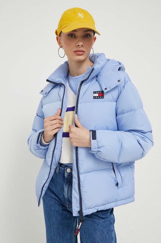 Tommy Jeans kurtka puchowa niebieski DW0DW14661